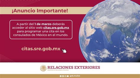 Nuevo portal de citas.sre.gob.mx (Antes mexitel)。